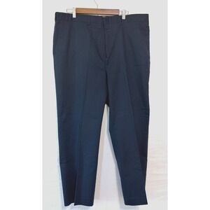 Haggar Men's Dress Pants Flat Front 40x29 Navy Classic fit Business Work